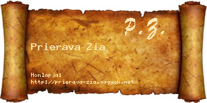 Prierava Zia névjegykártya